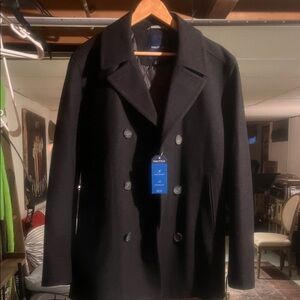 Nautica Men's Classic Black Pea Coat